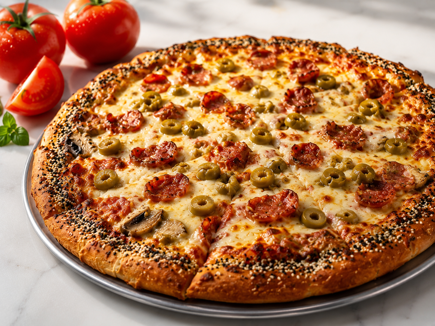 All dressed pizza
